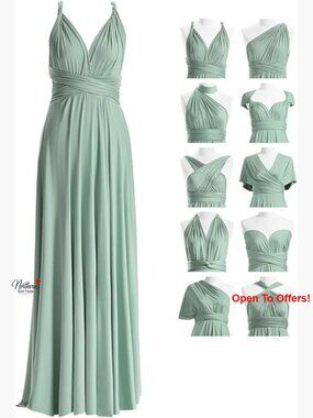 Convertible Infinity Bridesmaid Dress with Bandeau, Plus Size, Polyester Spandex